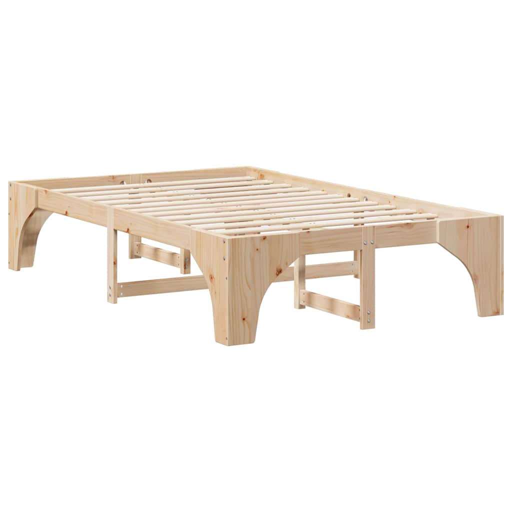 Sengestel Brun 120 x 190 cm Massiv fyrretræ