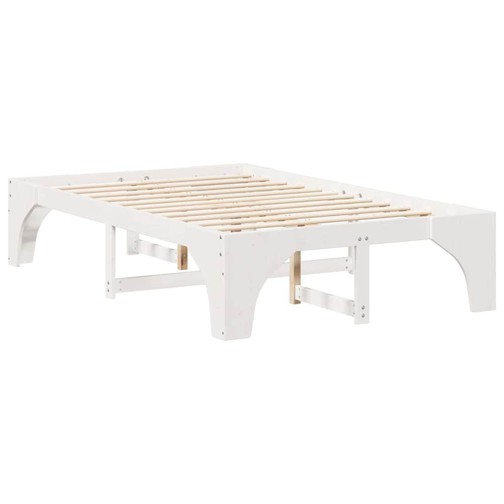 Sengestel Hvid 120 x 190 cm Massiv fyrretræ