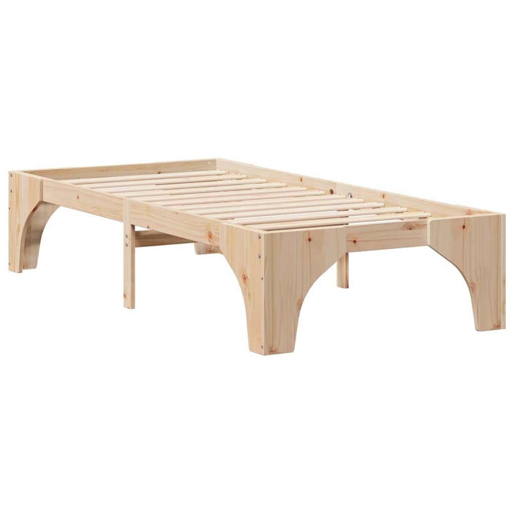 Sengestel Brun 90 x 200 cm Massiv fyrretræ