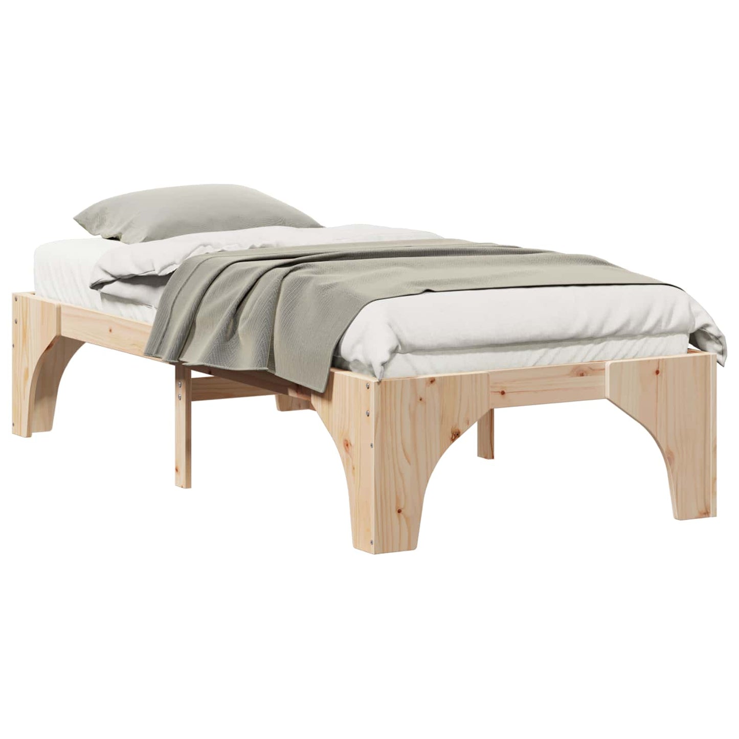 Sengestel Brun 90 x 190 cm Massiv fyrretræ