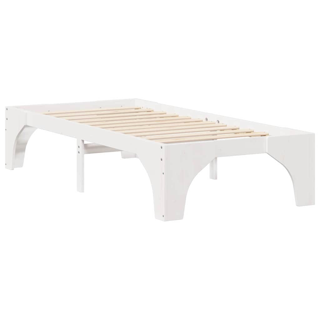 Sengestel Hvid 90 x 190 cm Massiv fyrretræ