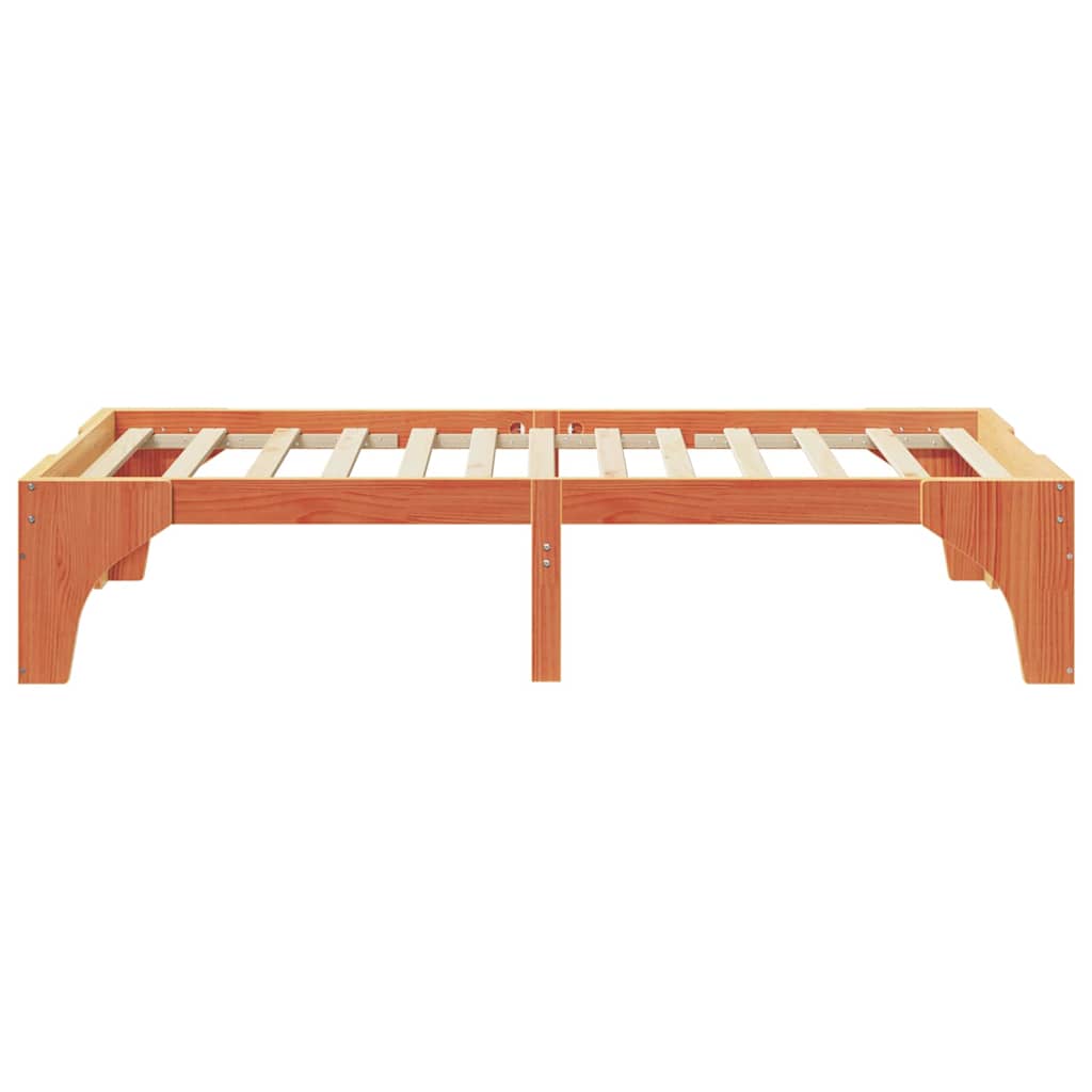 Sengestel Brun 75 x 190 cm Massiv fyrretræ
