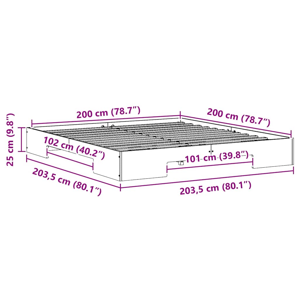 Sengestel Brun 200 x 200 cm