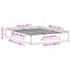 Sengestel Hvid 150 x 200 cm