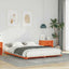 Sengestel Voks brun 150 x 200 cm Massiv fyrretræ
