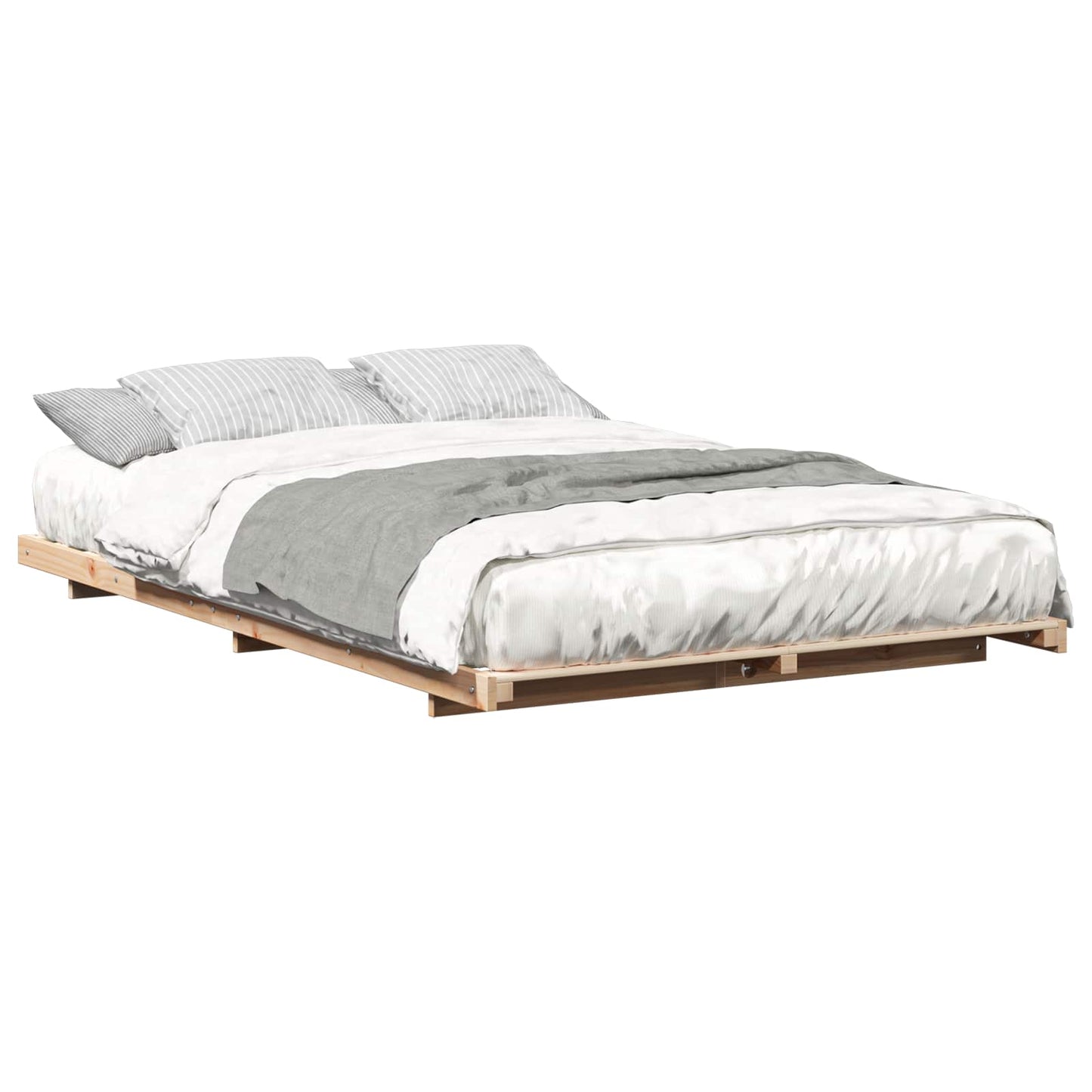 Sengestel Brun 120 x 190 cm Massiv fyrretræ