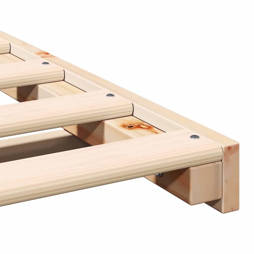 Sengestel Brun 100 x 200 cm Massiv fyrretræ