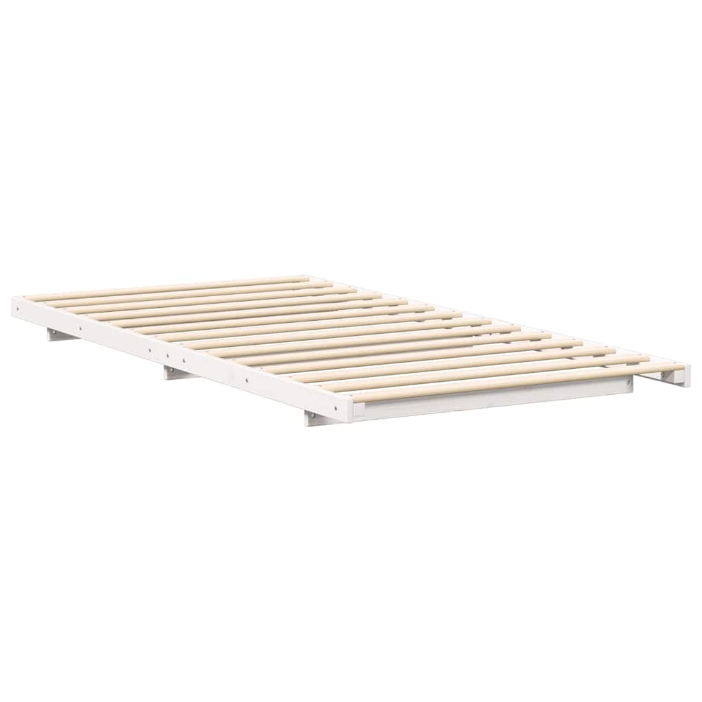 Sengestel Hvid 90 x 190 cm Massiv fyrretræ