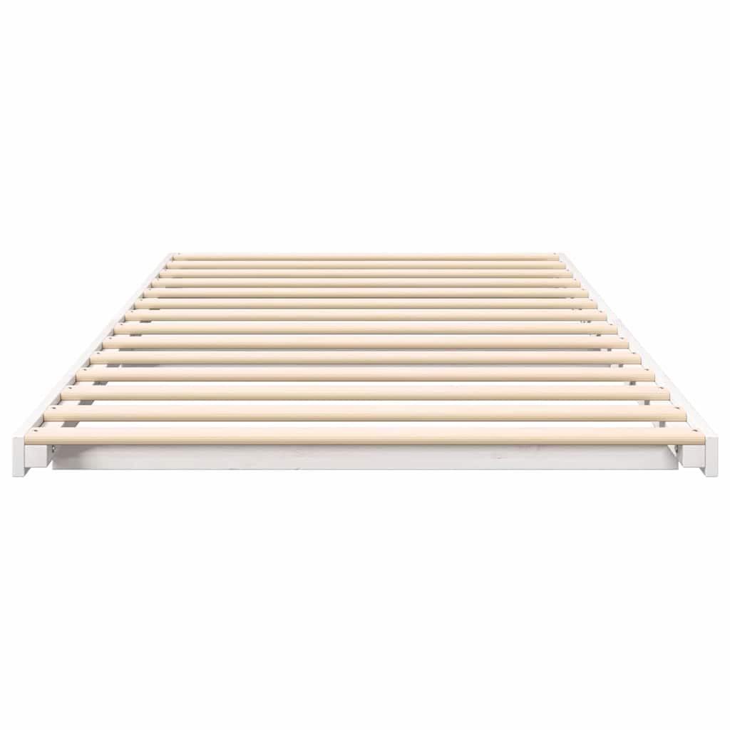 Sengestel Hvid 90 x 190 cm Massiv fyrretræ