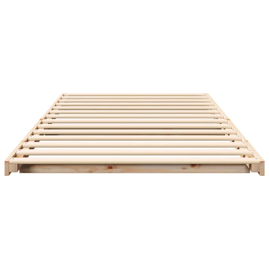 Sengestel Brun 75 x 190 cm Massiv fyrretræ