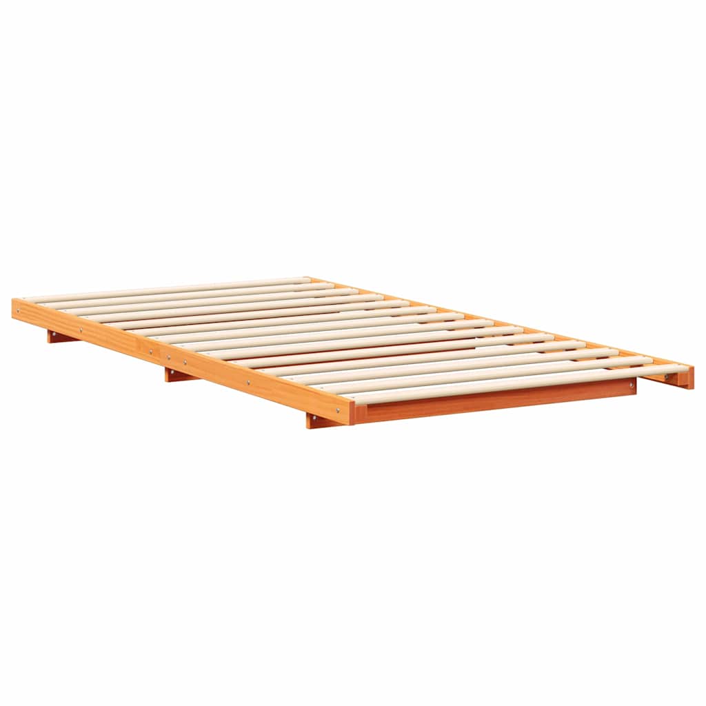 Sengestel Voks brun 75 x 190 cm Massiv fyrretræ