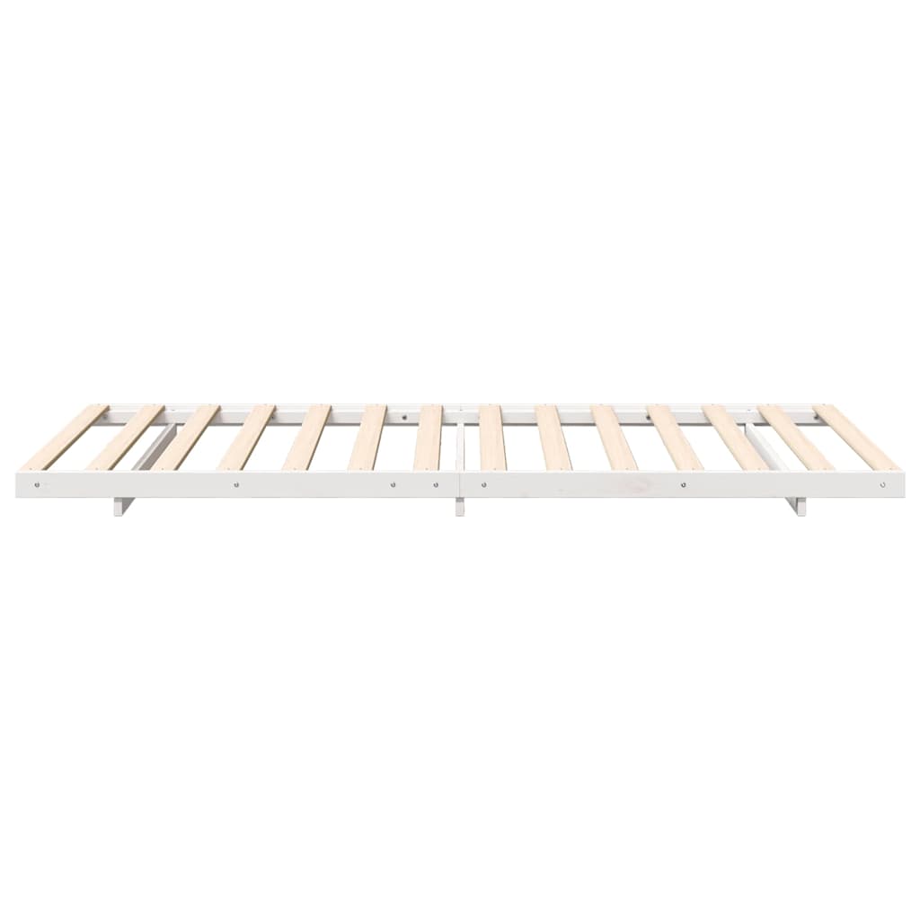 Sengestel Hvid 80 x 210 cm Massiv fyrretræ
