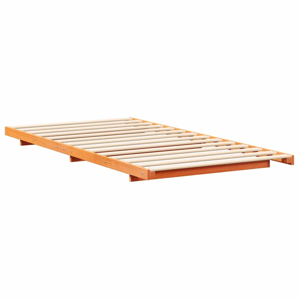 Sengestel Voks brun 90 x 210 cm Massiv fyrretræ