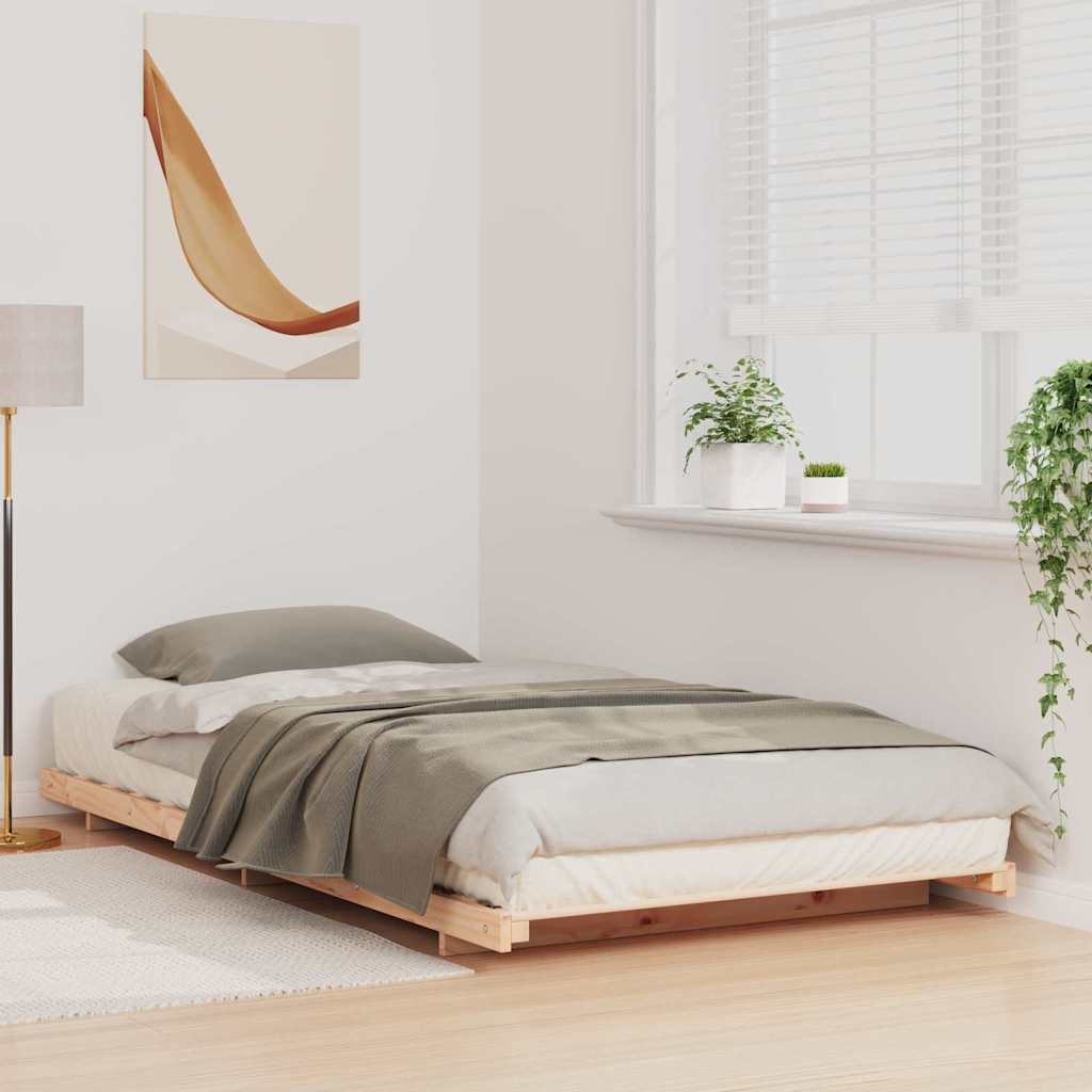 Sengestel Brun 100 x 210 cm Massiv fyrretræ