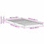Sengestel Hvid 100 x 210 cm Massiv fyrretræ