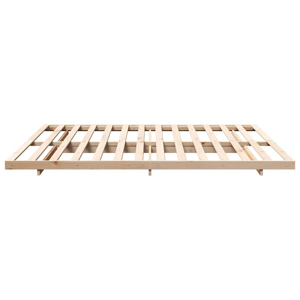 Sengestel Brun 180 x 210 cm Massiv fyrretræ