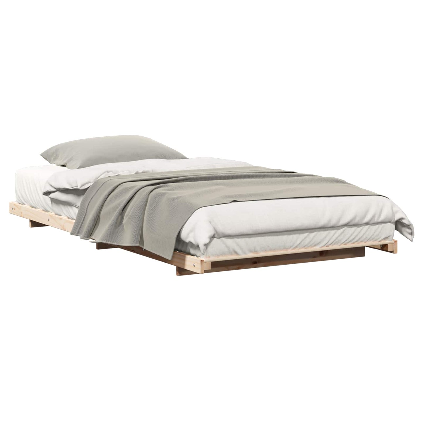 Sengestel Brun 90 x 220 cm Massiv fyrretræ
