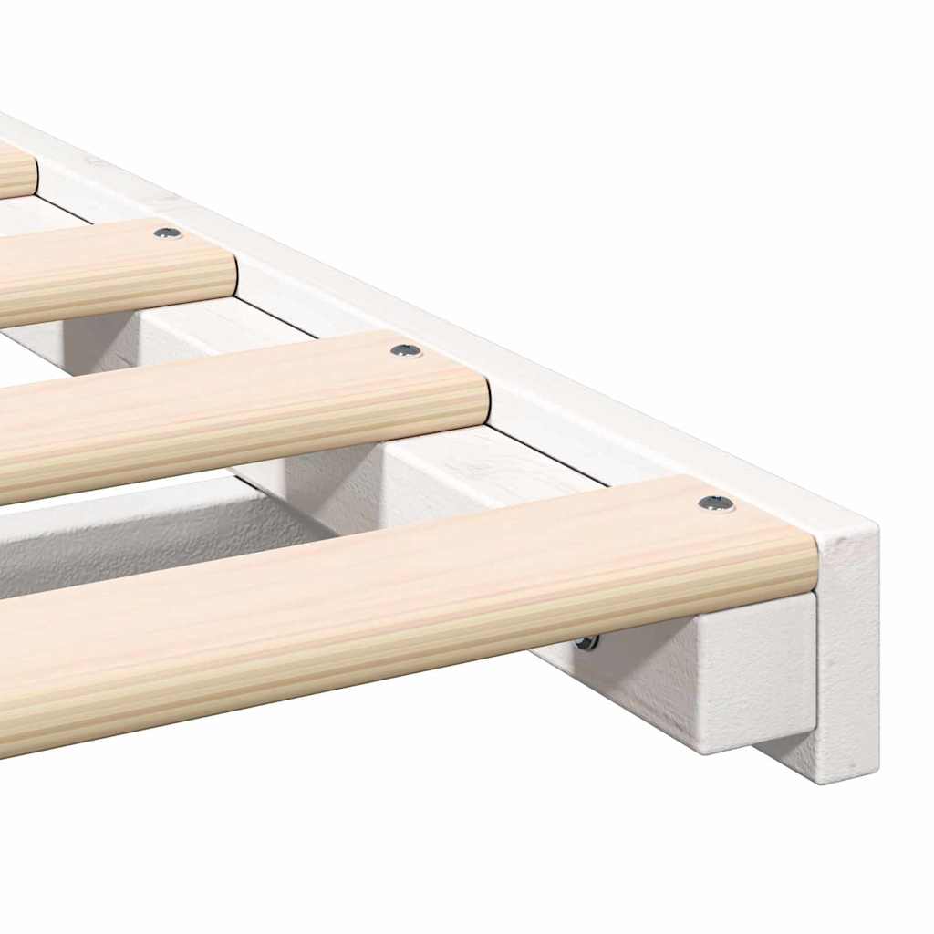 Sengestel Hvid 90 x 220 cm Massiv fyrretræ