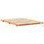Sengestel Voks brun 160 x 220 cm Massiv fyrretræ
