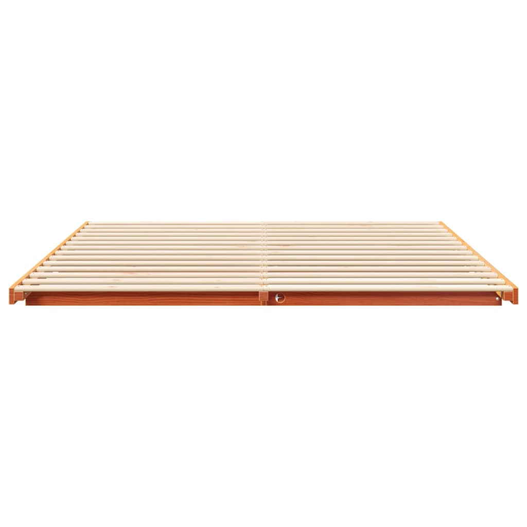 Sengestel Voks brun 180 x 220 cm Massiv fyrretræ