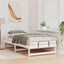 Sengestel Hvid 90 x 200 cm Massiv fyrretræ