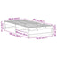 Sengestel Brun 90 x 200 cm Massiv fyrretræ