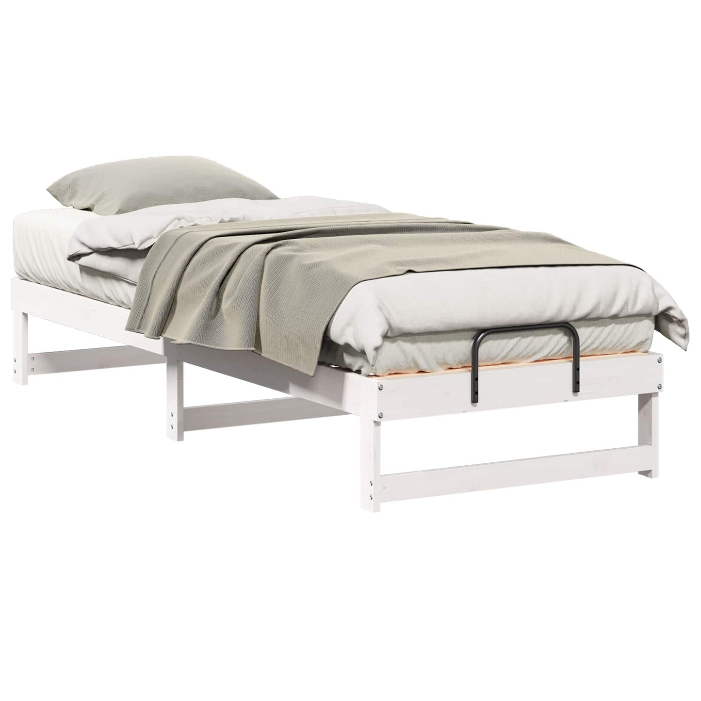 Sengestel Hvid 80 x 200 cm Massiv fyrretræ