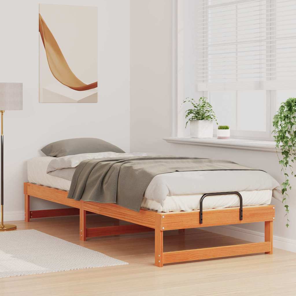 Sengestel Brun 80 x 200 cm Massiv fyrretræ