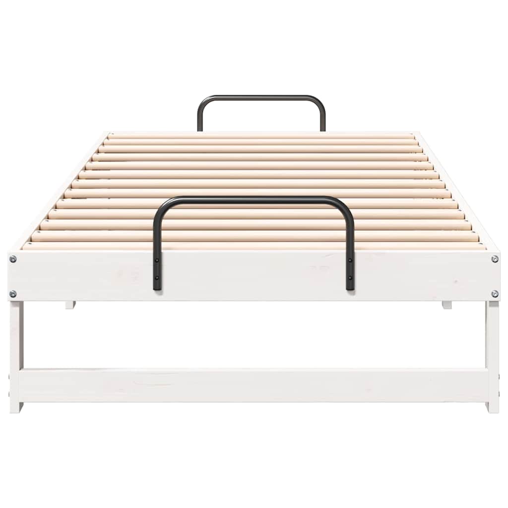Sengestel Hvid 90 x 190 cm Massiv fyrretræ