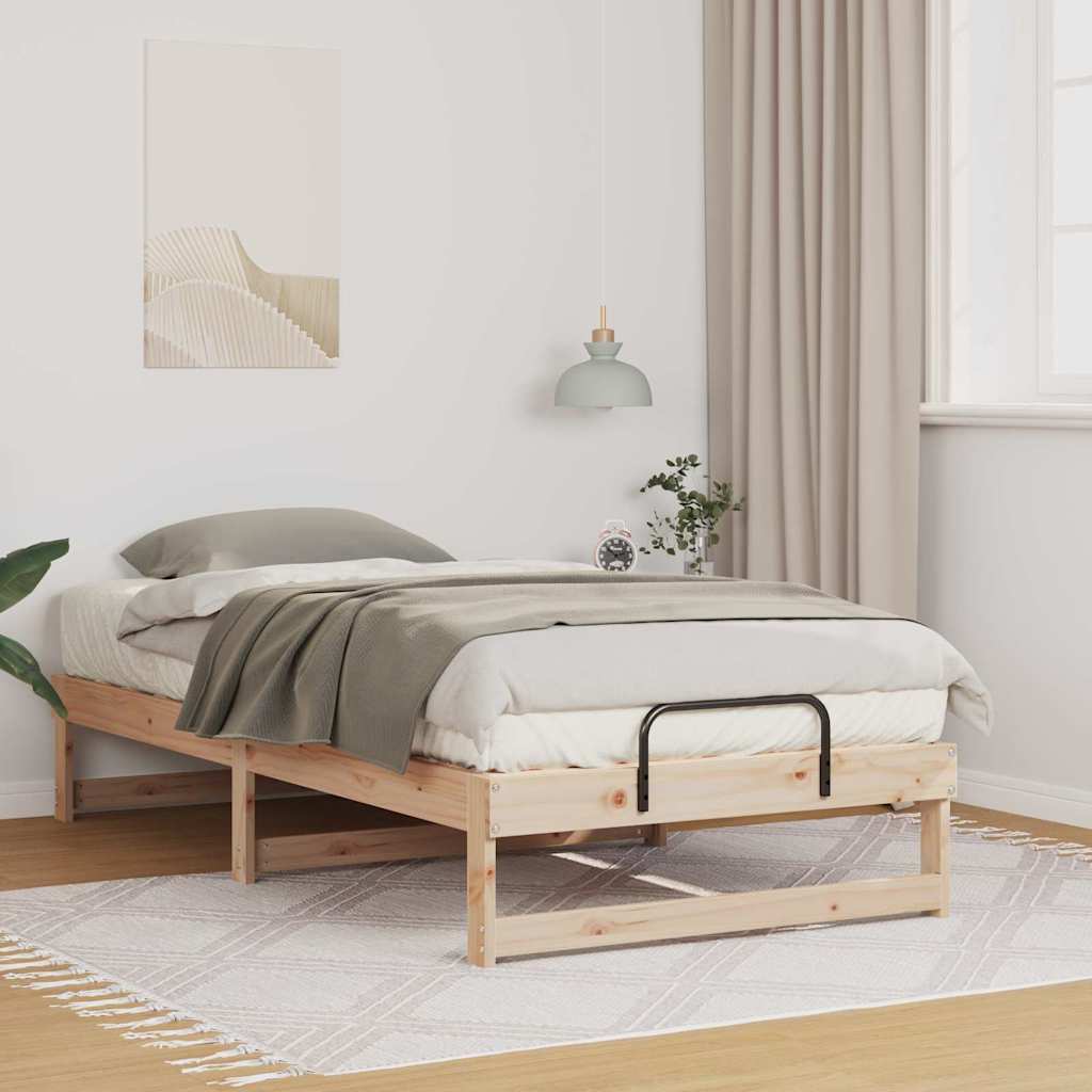 Sengestel Brun 75 x 190 cm Massiv fyrretræ