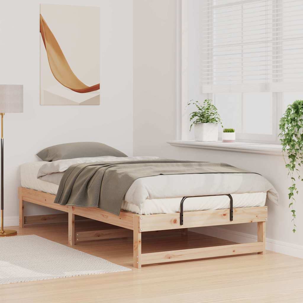 Sengestel Brun 75 x 190 cm Massiv fyrretræ