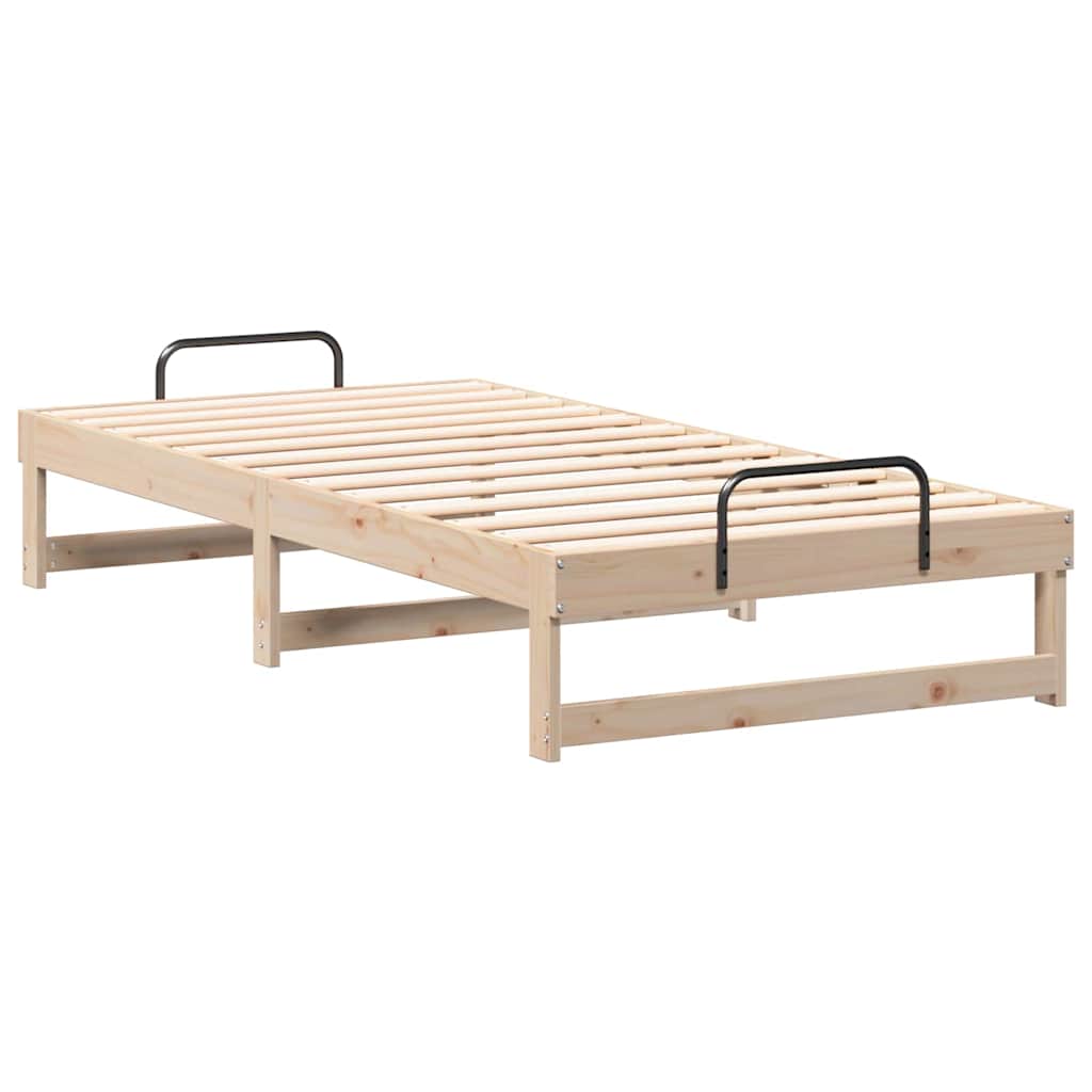 Sengestel Brun 75 x 190 cm Massiv fyrretræ