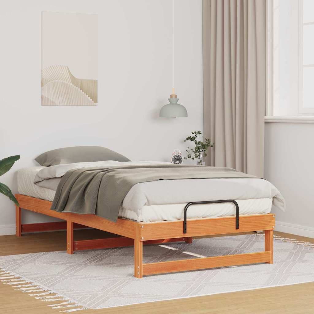Sengestel Brun 75 x 190 cm Massiv fyrretræ