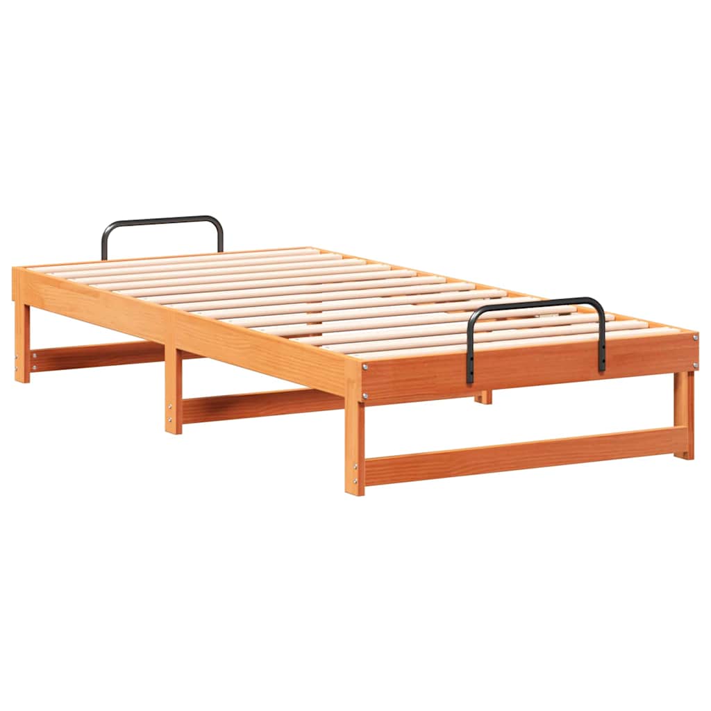 Sengestel Brun 75 x 190 cm Massiv fyrretræ