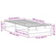 Sengestel Brun 75 x 190 cm Massiv fyrretræ