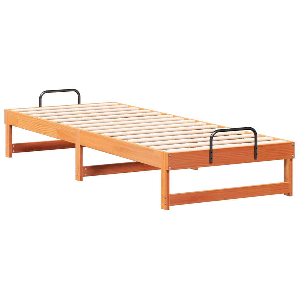 Sengestel Brun 80 x 210 cm Massiv fyrretræ