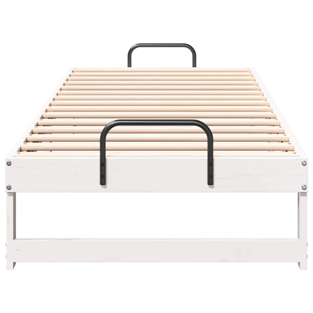 Sengestel Hvid 90 x 210 cm Massiv fyrretræ