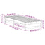 Sengestel Hvid 90 x 210 cm Massiv fyrretræ