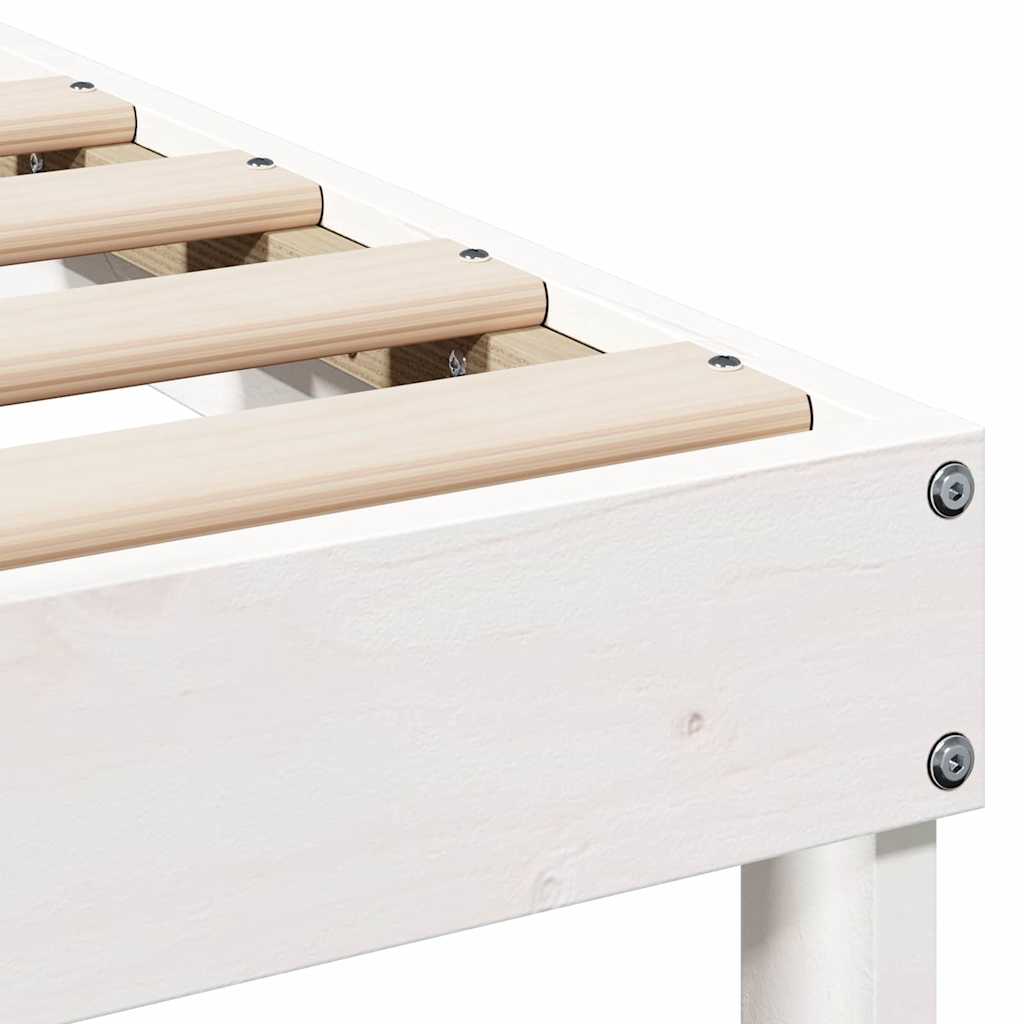 Sengestel Hvid 80 x 220 cm Massiv fyrretræ