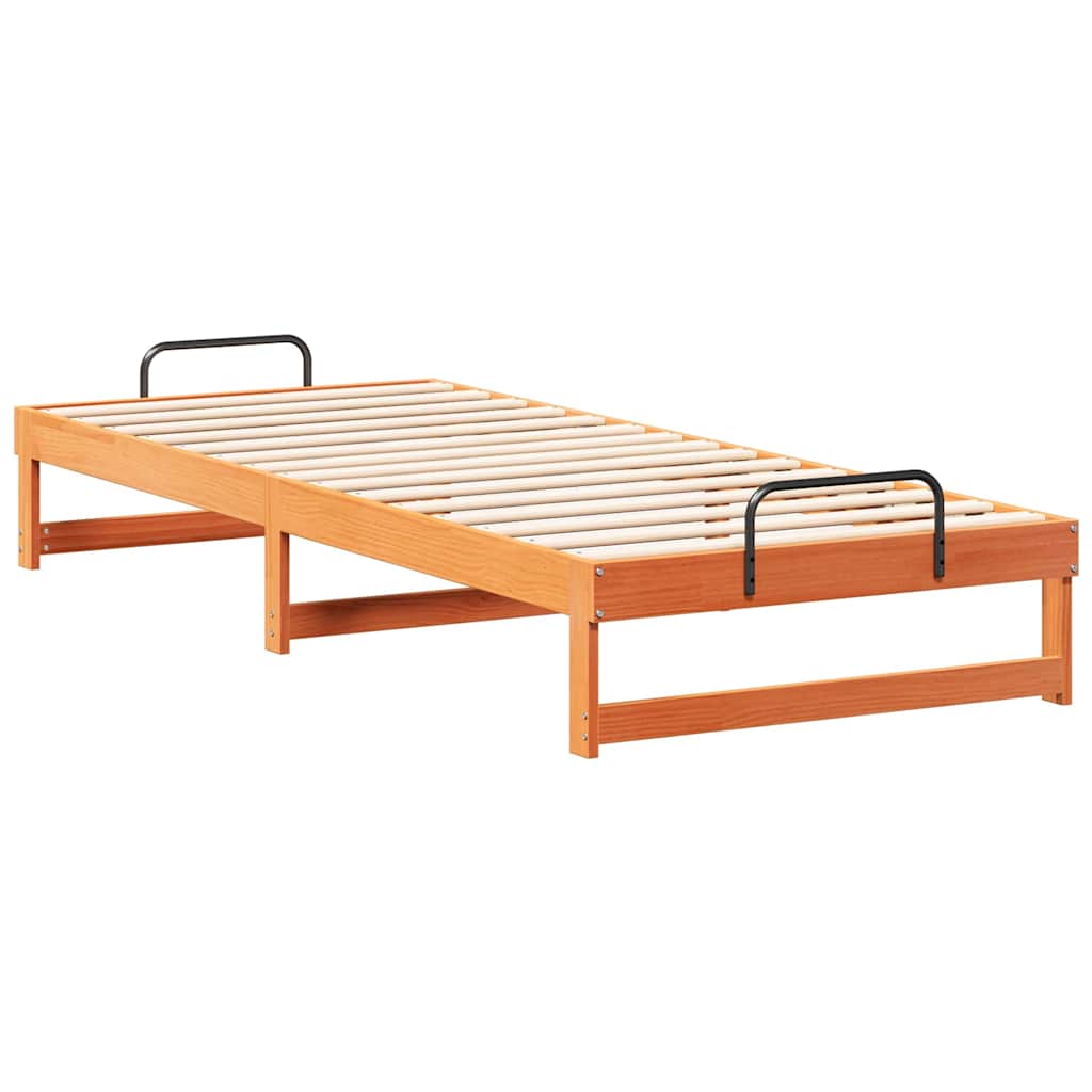 Sengestel Brun 80 x 220 cm Massiv fyrretræ