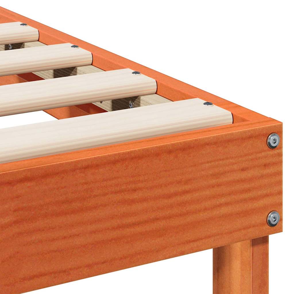 Sengestel Brun 100 x 220 cm Massiv fyrretræ