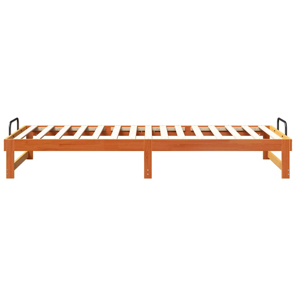 Sengestel Brun 100 x 220 cm Massiv fyrretræ