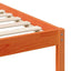 Sengestel med sideborde Voks brun 90 x 210 cm Massiv fyrretræ