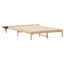 Sengestel med sideborde Naturfarvet 140 x 210 cm