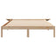 Sengestel med sideborde Naturfarvet 160 x 210 cm