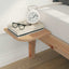 Sengestel med sideborde Naturfarvet 180 x 210 cm