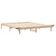 Sengestel med sideborde Naturfarvet 180 x 210 cm