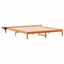 Sengestel med sideborde Voks brun 180 x 210 cm Massiv fyrretræ