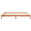 Sengestel med sideborde Voks brun 180 x 210 cm Massiv fyrretræ