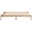 Sengestel med sideborde Naturfarvet 200 x 210 cm
